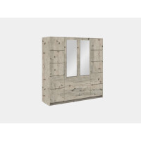 Szafa Bali D4 uchylna z lustrem i z szufladami dąb wellington