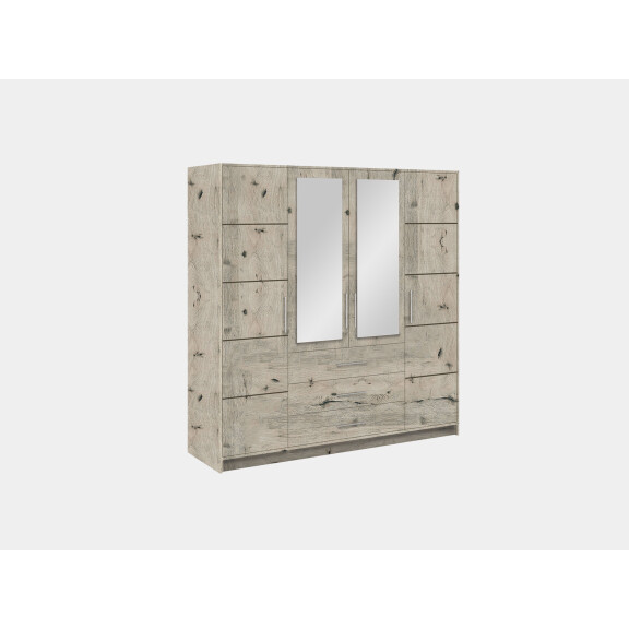 Szafa Bali D4 uchylna z lustrem i z szufladami dąb wellington
