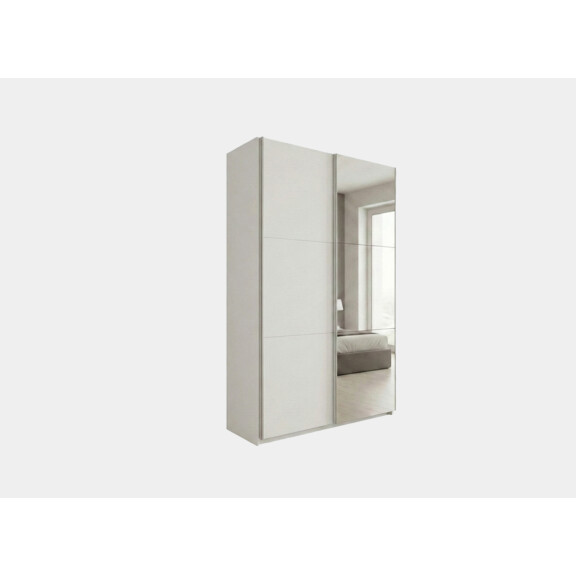 Szafa przesuwna VIGO 120 biała z lustrem