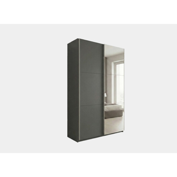 Szafa przesuwna VIGO 120 grafitowa z lustrem