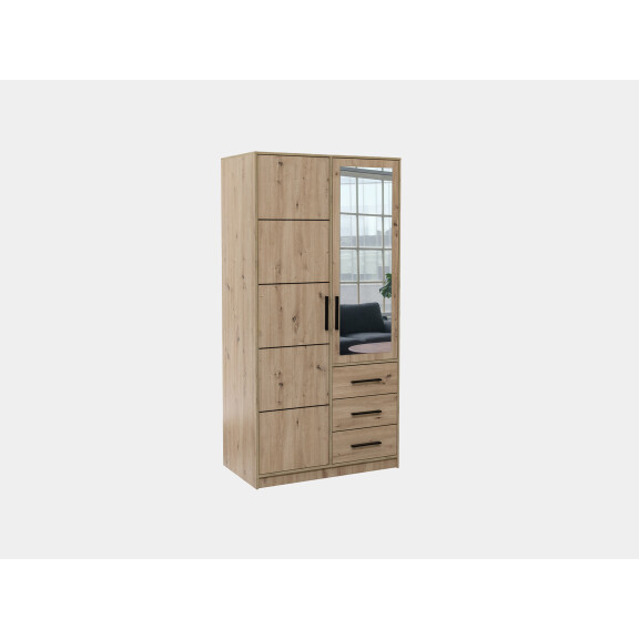 Szafa KOS D2 dąb artisan z lustrem