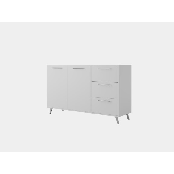 Komoda Bali biała dwudrzwiowa z szufladami