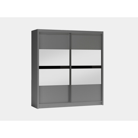 Szafa Batumi 203 przesuwna grafitowa z lustrem
