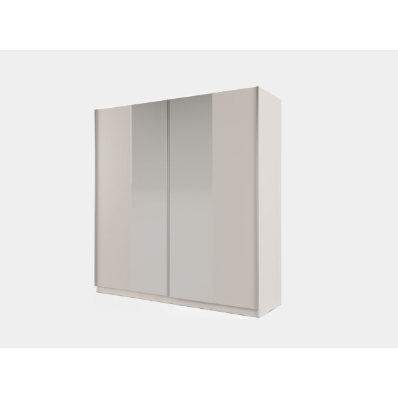 Szafa Praga 200 przesuwna piaskowy beż z lustrem