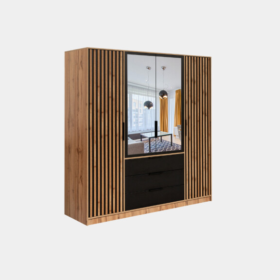 Szafa BALI LUX D4 dąb wotan z lamelami