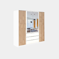 Szafa BALI LUX D4 biała z lamelami