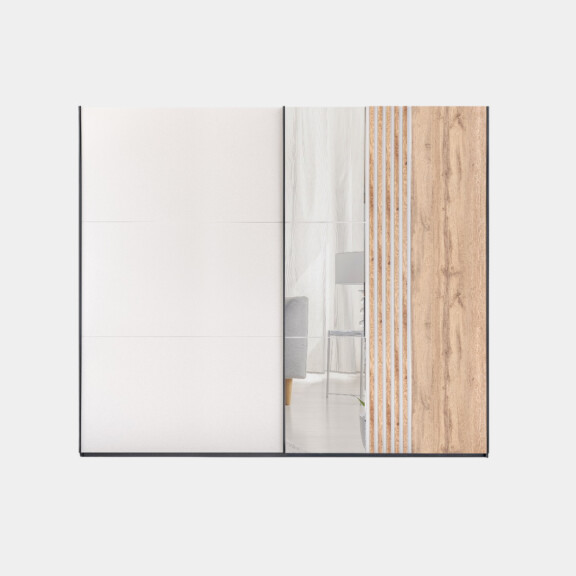 Szafa EVORA 250 kaszmirowa z lustrem