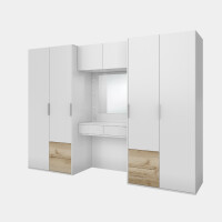 Szafa z lustrem i toaletką Latina 300 – biel | dąb grand natural