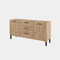 Komoda 2D3S Calvaro dwudrzwiowa z szufladami | dąb wotan