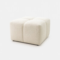 Puf Daisy pikowana w tkaninie boucle - Perfect Harmony 07