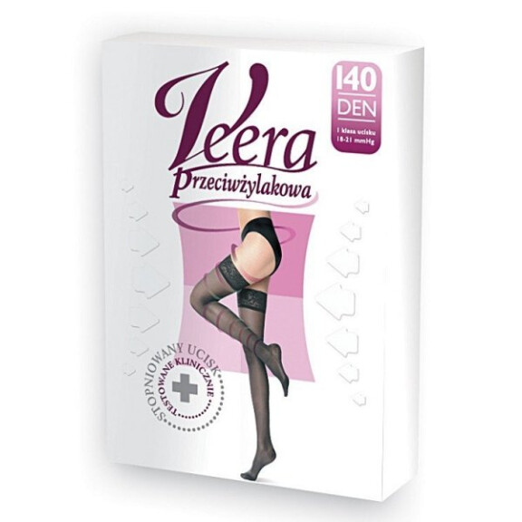 Veera Pończochy samonośne z koronką I stopnia ucisku 140 den (18-21 mmHg)