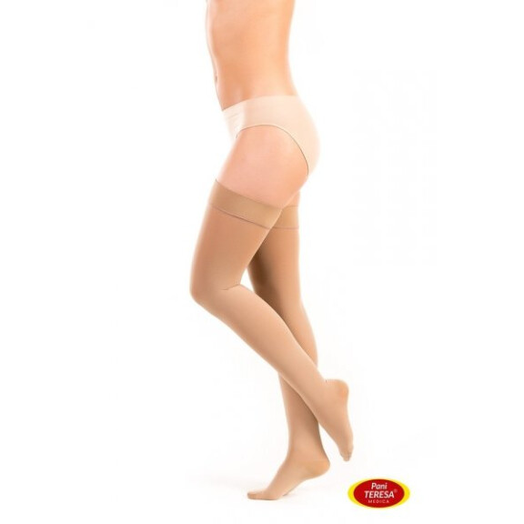 PANI TERESA PREMIUM Pończochy medyczne uciskowe samonośne CCL 2