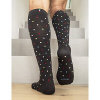 RELAXSAN - Podkolanówki uciskowe ciemnografitowe w kropki Fancy Socks (15 - 21 mmHg) 810-01