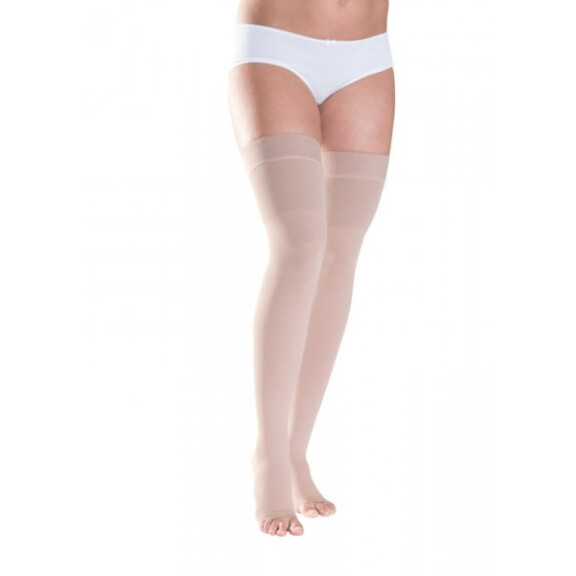 Sigvaris Pończochy samonośne uciskowe na bazie gumy naturalnej III klasy ucisku SERIA 500 - KRÓTKIE (do połowy uda) Specialities TRADITIONAL