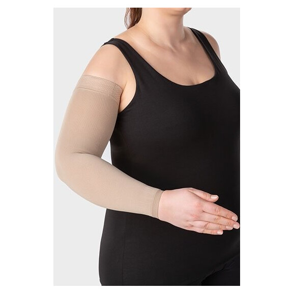 JUZO CLASSIC SEAMLESS rękaw uciskowy płaskodziany bez dłoni na obrzęki I stopnia kompresji  (18-21mmHg)