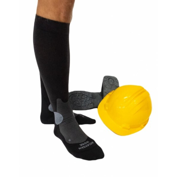 RELAXSAN  WORK Podkolanówki przeciwżylakowe do obuwia ochronnego  (ucisk 18-22 mmHg) W100