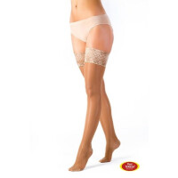 PANI TERESA PREMIUM delicate Pończochy medyczne uciskowe samonośne CCL 2 - TRANSPARENTNE