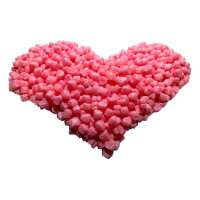 Skropak, ekologiczny wypełniacz do paczek 200 L różowe serca, dekor