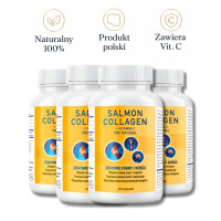 Salmon Collagen - PEŁNA KURACJA 4 opakowania! 100% czysty kolagen