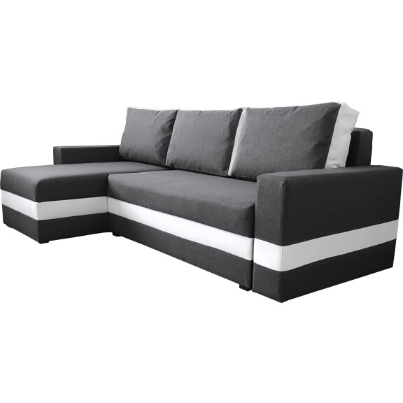 Narożnik z funkcją spania bonell automaty Passio Grafit/Biały