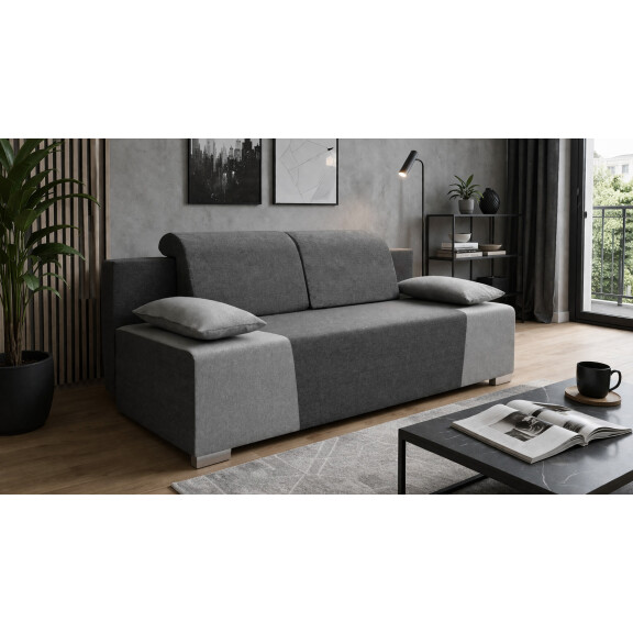 Kanapa rozkładana do salonu Kordoba Grafit/Szary