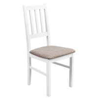 Drewniane Krzesło do Kuchni Biały/Beż