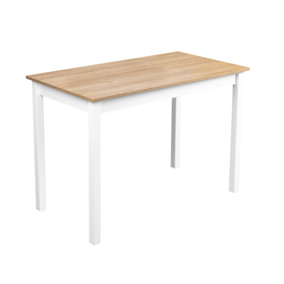 Drewniany Stół do Kuchni MAX2L 110x60 Biały/Dąb Grandson
