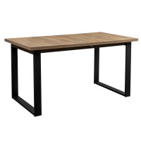 Stół rozkładany nowoczesny metalowe nogi Venice 150/230x80 Dąb Lefkas