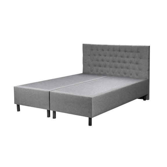 Duże podwójne łóżko BOX 30 hotelowe z wezgłowiem łączone 180x200 Szare