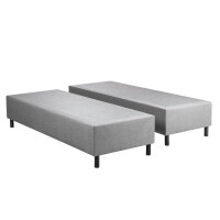 Duże podwójne łóżko BOX 30 hotelowe 2w1 łączone 160x200 Szare