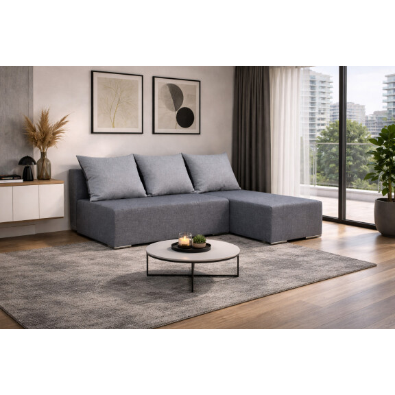 Narożnik rozkładany z automatem i sprężynami bonell Ecco Plus prawy Grafitowy