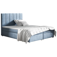 Łóżko tapicerowane kontynentalne 160x200 Brandi Błękitne