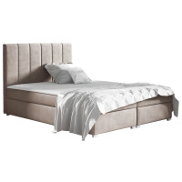 Łóżko tapicerowane kontynentalne 180x200 Brandi Beżowe