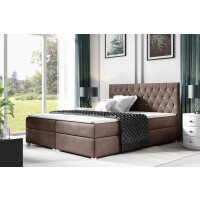 Łóżko kontynentalne pikowane Nadia 180x200 Brązowe