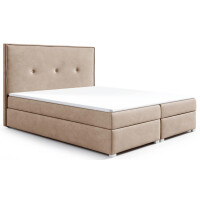 Łóżko tapicerowane kontynentalne 160x200 Larmo Beżowe