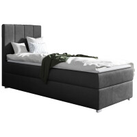 Łóżko tapicerowane kontynentalne 70x200 Jednoosobowe Brandi Lewe Szare