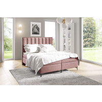 Łóżko kontynentalne pikowane Sofia 120x200 Różowe