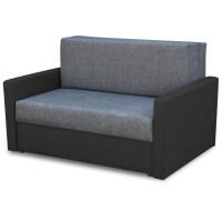 Sofa fotel amerykanka rozkładana Tedi 2 Czarna/Grafitowa