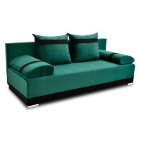 Kanapa z funkcją spania sofa rozkładana wersalka Orlean PLUS Zielona