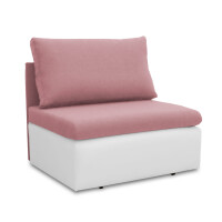 Sofa fotel rozkładany do spania Toledo Różowy/Biały