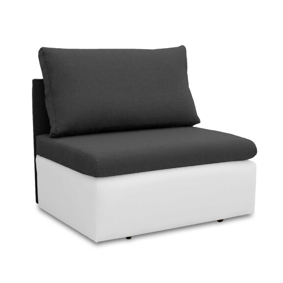 Sofa fotel rozkładany do spania Toledo Grafitowy/Biały