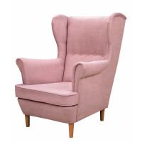 Fotel uszak skandynawski Denver Różowy