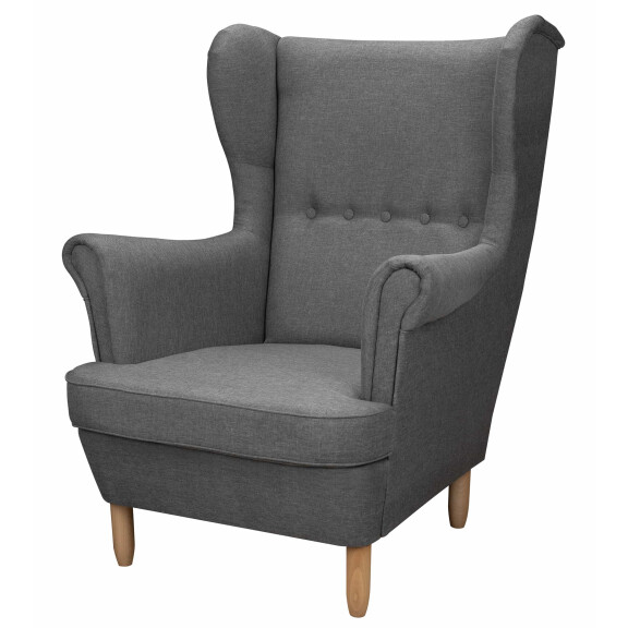 Fotel uszak skandynawski Denver Grafit