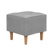 Pufa do siedzenia podnóżek skandynawski Denver Jasny Szary