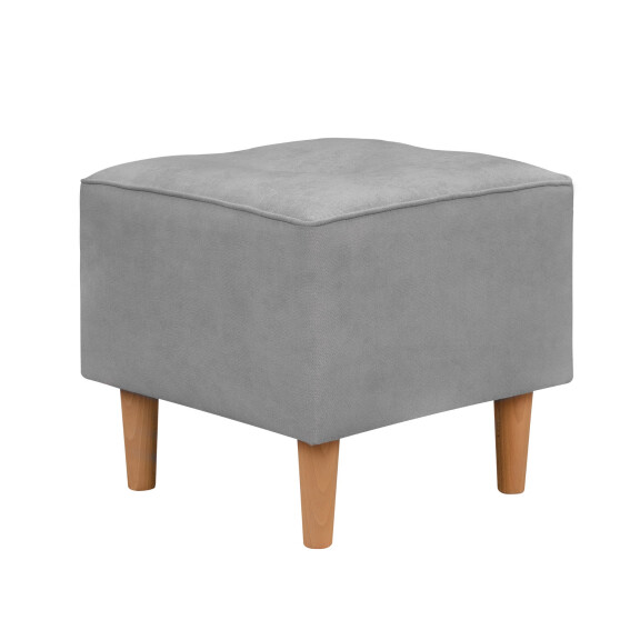 Pufa do siedzenia podnóżek skandynawski Denver Jasny Szary