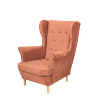 Skandynawski Fotel Uszak Floki Różowy