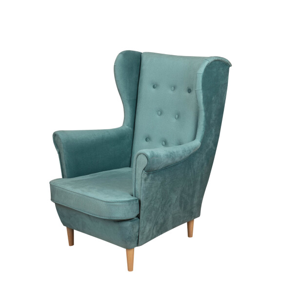 Skandynawski Fotel Uszak Floki Niebieski