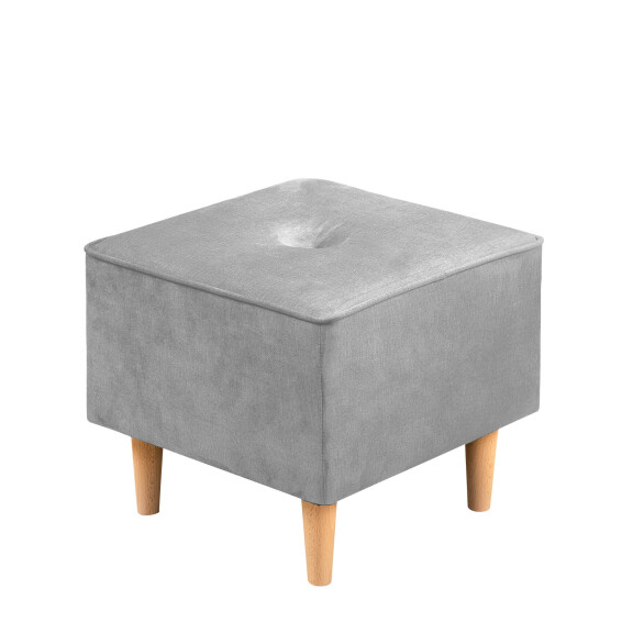 Pufa do fotela podnóżek w stylu skandynawskim Floki Szary