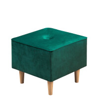 Pufa do fotela podnóżek w stylu skandynawskim Floki Ciemny Zielony