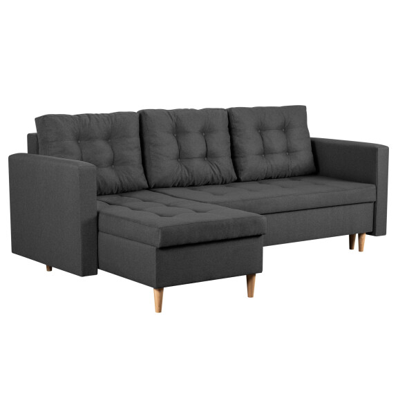 Skandynawski narożnik z funkcją spania Oslo Grafitowy